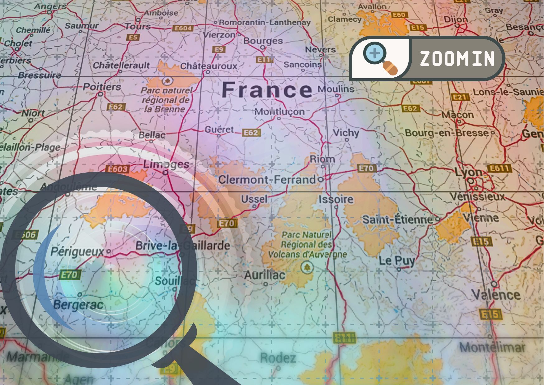 Zoom into France…